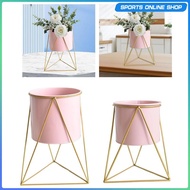 [Beauty] Plant Holder Stand Flower Pot Decor ,Round ,Geometric Flower Pot Shelf Flower Basket for Home Living Room Patios