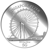 999 Pure Silver | 5g SG Flyer Silver Medallion