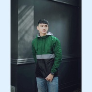 JAKET OUTDOR BOLAK BALIK BLUE RED SERIES UP GREEN