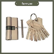 [ FERRUM ] Large Door Lock Cylinder Brass Heart Key Computer Keys / 7 Keys