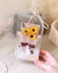 迷你向日葵花束禮盒  l 共3款 太陽花 向日葵 進口紙花 畢業禮物