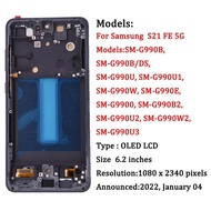 AMOLED For Samsung S21 FE 5G G990 G990B G990U G990B/DS G990E LCD Display with touch screen Ditigitiz