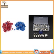 【dgk】260Pcs 16-14 AWG Red Blue Wire Connector Insulated Fork Terminal Lugs Battery Terminals Set Wir