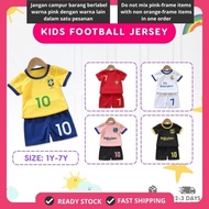 ComelBaby 1-7Y Kids Football Jersey 2PC Set Short Sleeve Shirt Sport Pants Baju Budak Bola Sepak Kanak Kanak_AM10276 ❤️