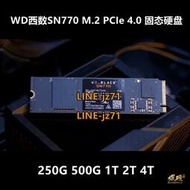 西數WD固態硬盤SN770 500G 1TB 2TB4TB NVMe M.2 SSD PCIe4.0黑盤