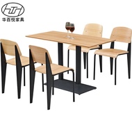 Dining Table Chair Fast Food Restaurant Dessert Table Milk Tea Cafeteria Restaurant Coffee Fireproof