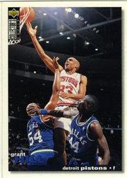 【六角形小鋪-球員紀念卡】 NBA 美國職業籃球 DETROIT PISTONS  底特律活塞隊  33GRANT HILL