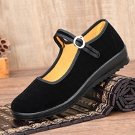 Cloth Shoes Ladies Work Shoes Flat Shoes Black Mother Shoes Hotel Etiquette Shoes Breathable Lightwe