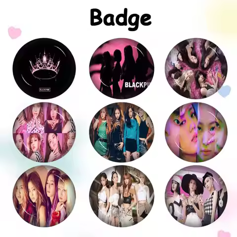 Idol Adoration BlackPink Handmade Brooch Cartoon Cosplay Badge On Backpack Jewelry Accessories Gifts