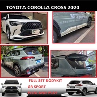 TOYOTA COROLLA CROSS 2020 GR SPORT FULL SET BODYKIT FRONT SKIRT SIDE SKIRT REAR SKIRT SPOILER ABS BO
