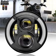 7 Inch DOT E9 Motorcycle Headlamp with angle eye Led Headlight 7inch housing bucket trim ring 7" Hea