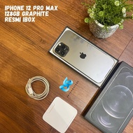 iPhone 12 Pro Max 128GB Graphite Ex iBox Bekas Mulus Second Fullset