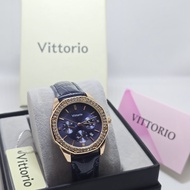 NEW JAM TANGAN WANITA CEWEK VITTORIO FULL DIAMOND KULIT JAM TANGAN WANITA CEWEK MEWAH