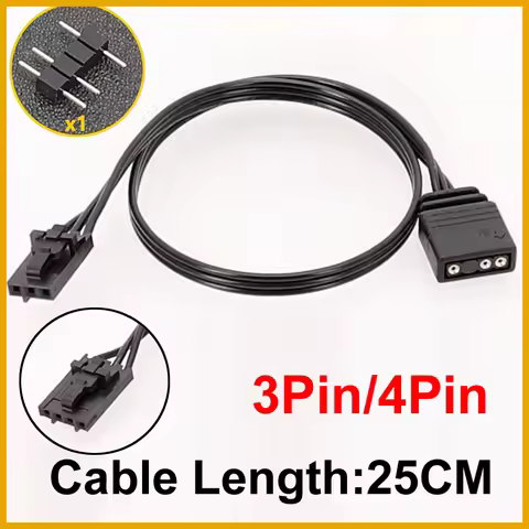 New 2026 ICUE Adapter Cable 3Pin 4Pin HD ML Argb Corsair 4pin To 5V 3pin Controller 25cm SQC128 Sync