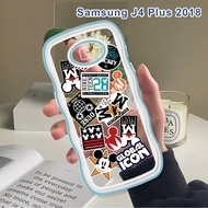 Casing For Samsung Galaxy J4 J6 Plus 2018 J7 Prime J7 Pro 2017 J2 Pro 2018 J2 Prime Soft Case Cartoon Mickey Minnie Label Shockproof Phone Cover Silicone Softcase