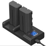 KINGMA NP-F570 / NP-F550 / NP-F330 2 Batteries with LCD Dual Charger (USB) 2電池連液晶顯示屏充電器套裝