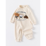 Baby Spring Autumn Style Clothes Newborn Baby Boy June June June June Jumpsuit Full Month Hundred Da
