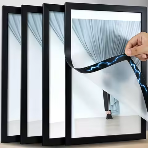 A3-A6 Self-Adhesive Magnetic Wall Frame Photos Notes Posters Frame Display Holder Frame Sheet Wall D