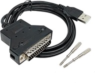 Jienk 5FT/150CM Silabs CP2102 Chip USB to RS232 DB25 Serial Adapter Cable for Bar Code Printer Scann