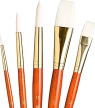 Princeton Art & Brush P9152 Real Value Synthetic Brush Set, White Taklon, Round Size 2, 8 and 12, St
