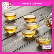 Chinese Tea Cup Mini 30 Ml / Gelas Bambu Sloki Mini Soju / Glass Cups Small