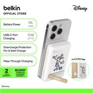 Belkin BPD004qcAD-DY Disney Star Mickey BoostCharge Magnetic Wireless Power Bank 5K+Stand (iphoneUSB