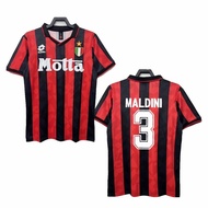 S-XXL         Retro Issue 93 94 AC Milan Maldini Soccer Jersey Man Football Shirt