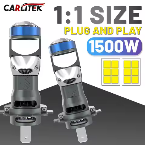 CARLitek Mini H7 Led Lens 1:1 Wireless H7 Led Projector Headlight Lenses H4 H11 9005 9006 Fog Light 