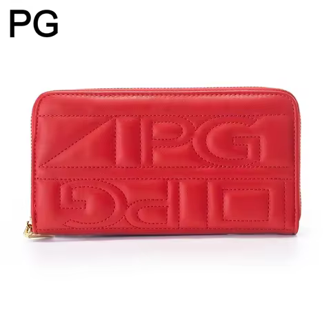 PG Lady Long Wallet Geometric Embossing High Texture Large Capacity Multiple Card Slots Fashion Vers