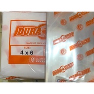 4x6 Dura plas Orange very thick PP clear plastic packagin .002 makapal 100pcs