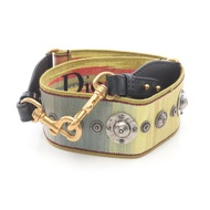 【二手】迪奧肩帶，飾有圓形刺繡，S8534CRRR884，多色帆布皮革肩帶，女士，全新