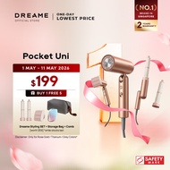 【NEW】Dreame Pocket Uni Hair Dryer | SmartVolt Global Voltage | Travel-Friendly | Curling, Unfrizz No