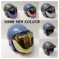 ctmotor MS88 Helmet New Colour Nano Blue & Nano Grey Helmet MS88 / Topi Murah MS88 with Visor (Sirim