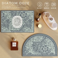 Diatomaceous Earth Rubber Absorb Shower Mat Quick Drying Bathroom Rug Non-slip Entrance Doormat Napp