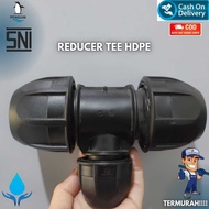 Hdpe Reducer Tee Fittings 1 inch to 1/2 inch HDPE Tee 32mm x 20mm