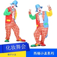 Cosplay Clown Performance Clothes Tuxedo Clown Suit Clown Suit Adult Male Plaid Clown Costume Costum