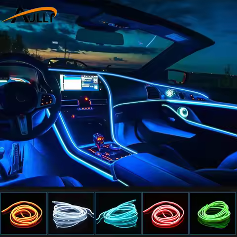 EL Wire Car Interior Lights Ambient LED Flex Rgb Strip Auto Flexible Atmosphere Neno Tube Soft USB L