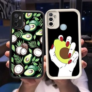 O-57 Avocado Casing for OPPO Realme A33 A53S 7i A53 C17 2020 Black and White