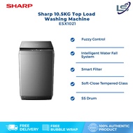 Sharp 10.5KG Top Load Washing Machine ESX1021 | Fuzzy Control | Intelligent Water Fall System | Smar