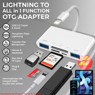 Lightning to All in 1 USB OTG SD TF Card Reader Adapter
