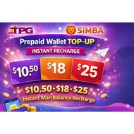 TPG / Simba Prepaid Wallet Top-Up – $10.50, $18 & $25 Instant Main Balance Recharge