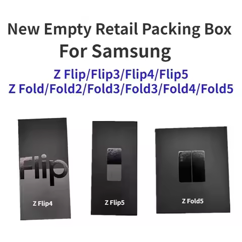 Black New Empty Box For Samsung Z Flip 5G Z Flip3 Flip4 Flip5 Z Fold Fold2 Fold3 Fold4 Fold5 Phone P