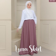 TUNIKMY Skirt Kembang Luna | Set Skirt Muslimah Wanita | Skirt Labuh Muslimah Viral 2024 | Dari S hi