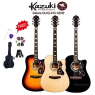 Kazuki Deluxe DLKZ-41C GEN2 กีตาร์โปร่งเจนใหม่ดีไซน์วินเทจ รับฟรีของแถมครบคันคุ้มเกินราคา