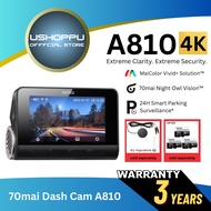 70mai A810 4K Dash Cam | New A810S 4K Super capacitor | Dual - Channel | 4G | ADAS | 24 Hours Parkin