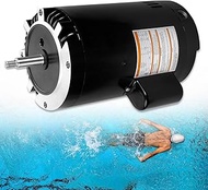 B129 Pool Pump Motor, 56J Frame C-Face,1.5 HP, 3450 RPM,115/230V Dual Voltage,1.3 SF, PSC Type, ODP 