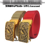 INT2 New belt men s toothless automatic buckle retro dragon young people trend Korean version of Jok