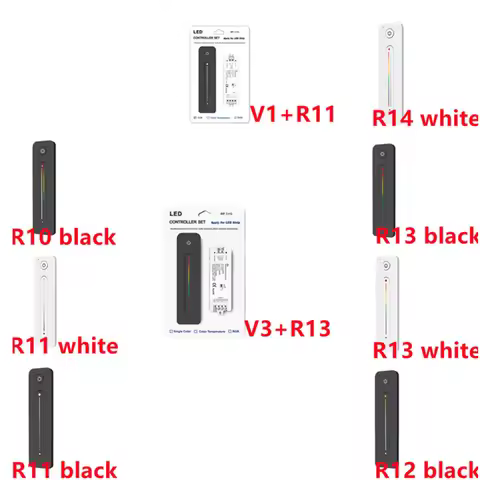 SKYDANCE Wireless remote R10 R11 R12 R13 R14 V3+R13 V1+R11 1 2 3 4 5 Zone RGB LED Controller/Touch c