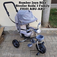 Sepeda Anak Roda 3 Stroller Family F8101