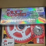 SPROCKET SET BENELLI TRK502/TNT300/TNT600 /STT 42T/14T/525 CHAIN STT X-RING